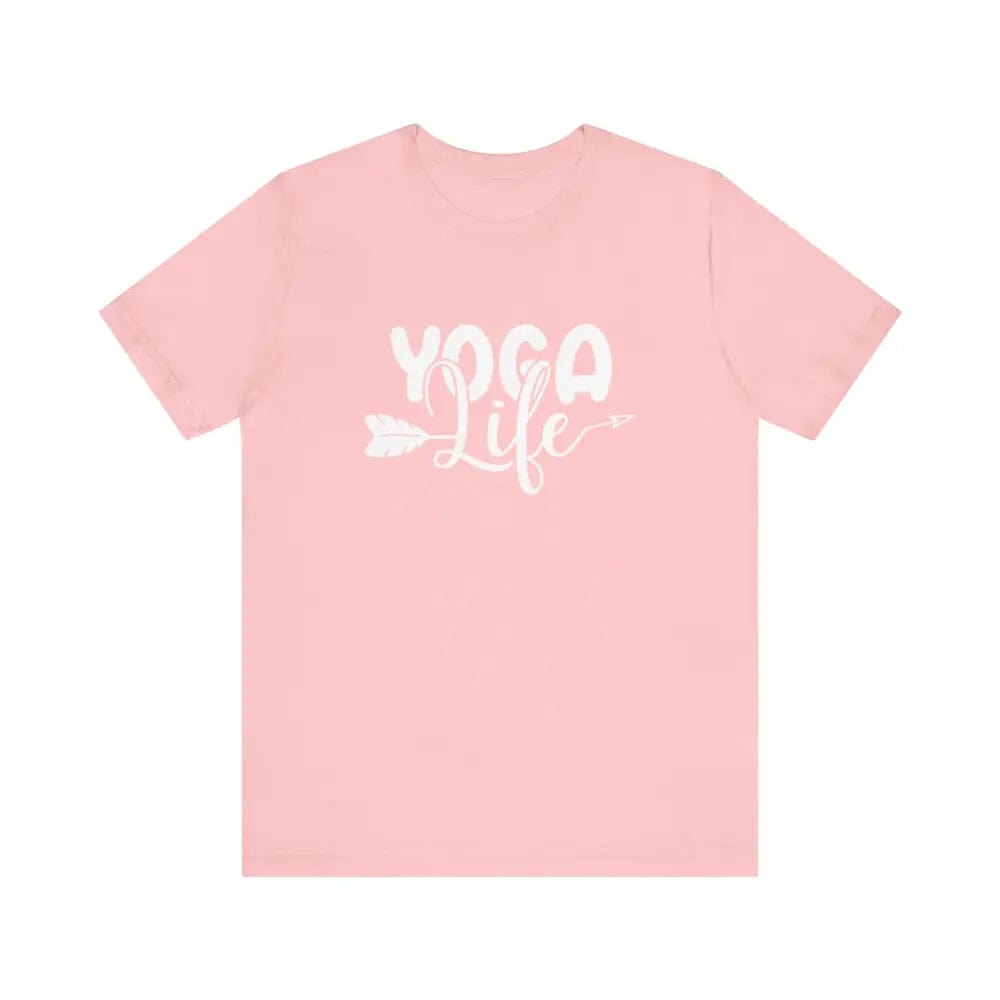 Yoga Life Unisex Jersey Short Sleeve Tee - Pink / S - T-Shirt