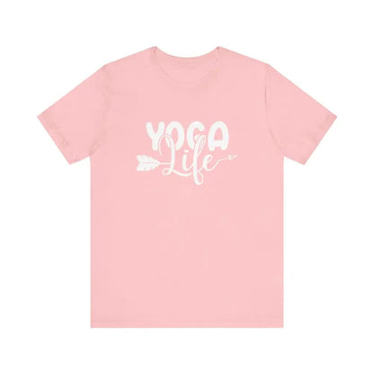 Yoga Life Unisex Jersey Short Sleeve Tee - Pink / S - T-Shirt