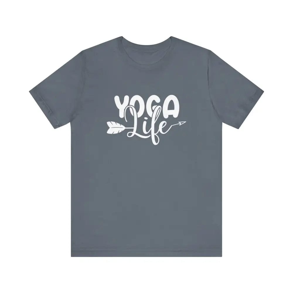 Yoga Life Unisex Jersey Short Sleeve Tee - Steel Blue / S - T-Shirt