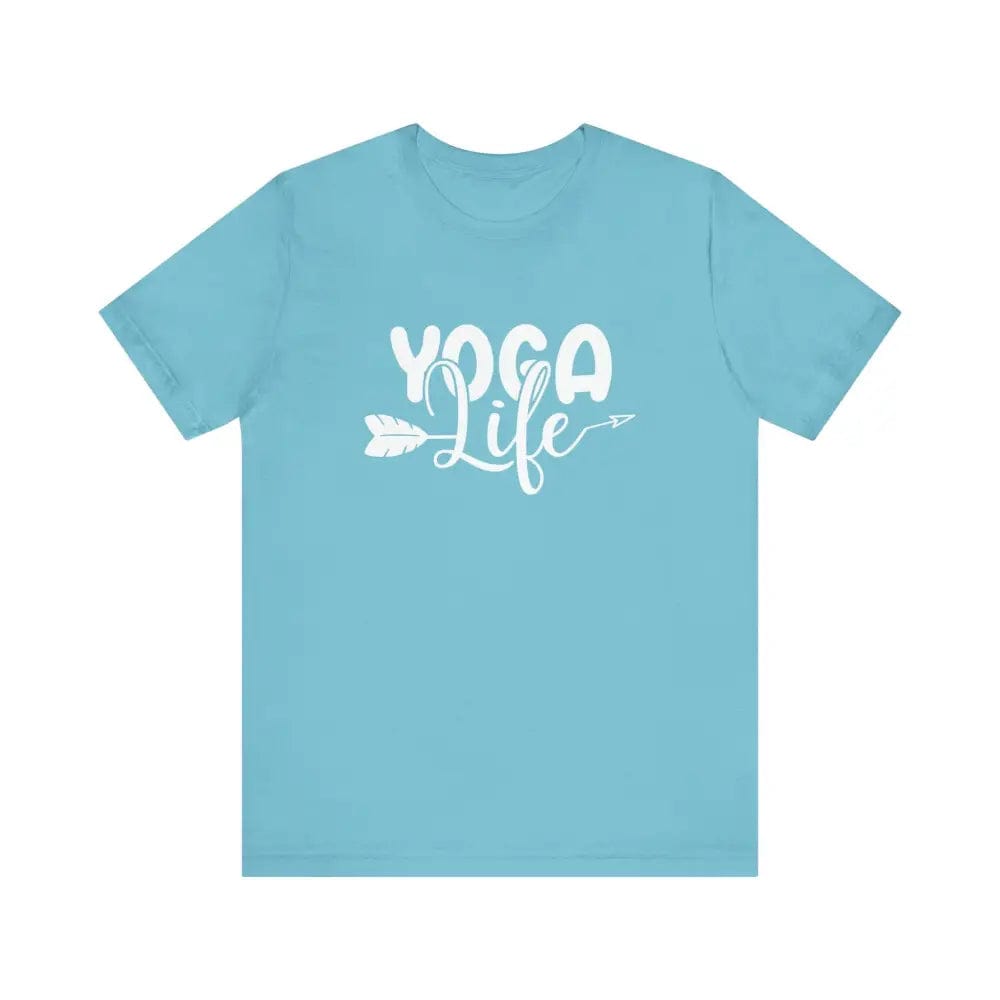 Yoga Life Unisex Jersey Short Sleeve Tee - Turquoise / S - T-Shirt