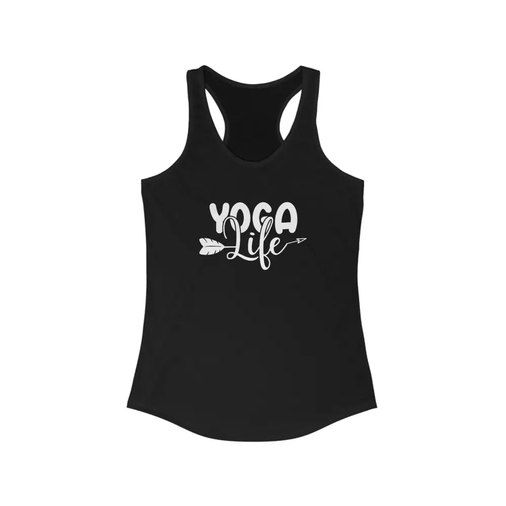 Yoga Life Women’s Ideal Racerback Tank - Solid Black / XS - Tank Top