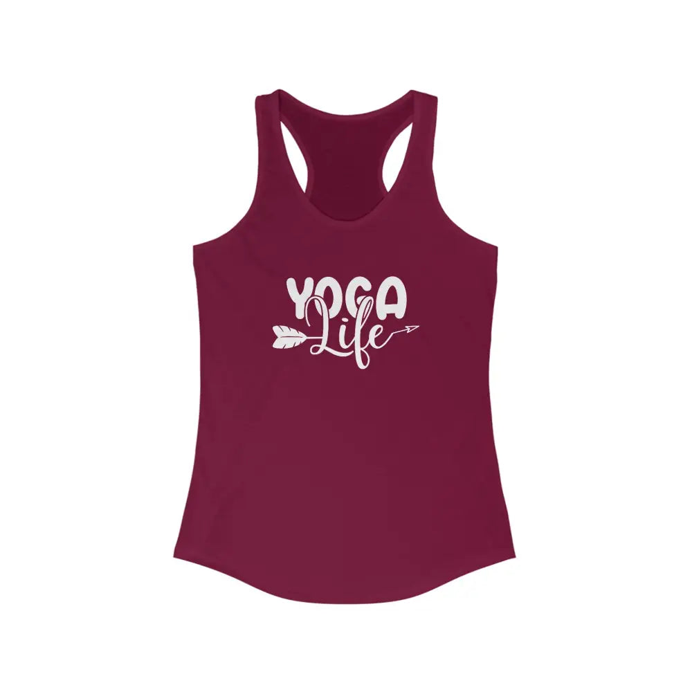 Yoga Life Women’s Ideal Racerback Tank - Solid Cardinal Red / XS - Tank Top