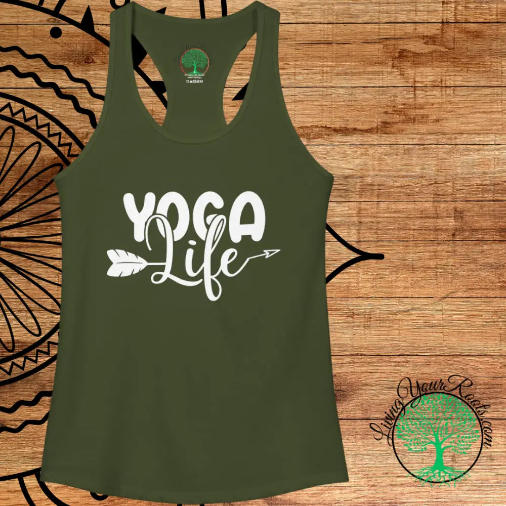 Yoga Life Women’s Racerback Tank, Comfortable Yoga Tank Top - Tank Top
