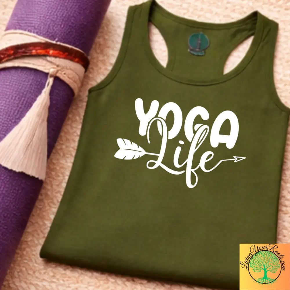 Yoga Life Women’s Racerback Tank, Comfortable Yoga Tank Top - Tank Top