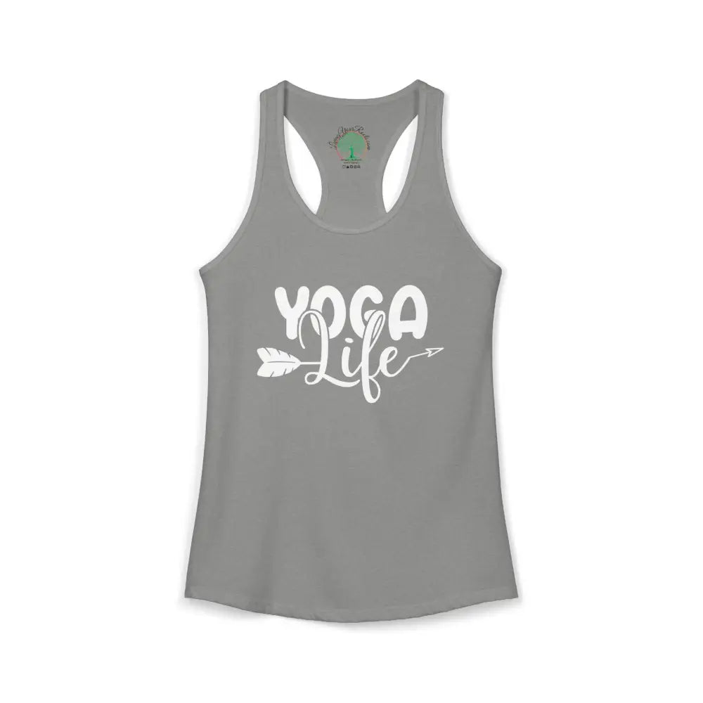 Yoga Life Women’s Racerback Tank — Comfortable Yoga Tank Top - XS / Heather Grey - Tank Top