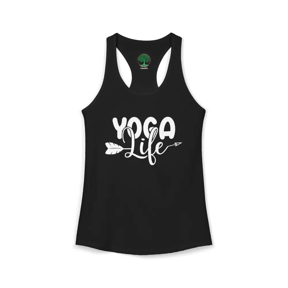 Yoga Life Women’s Racerback Tank — Comfortable Yoga Tank Top - XS / Solid Black - Tank Top