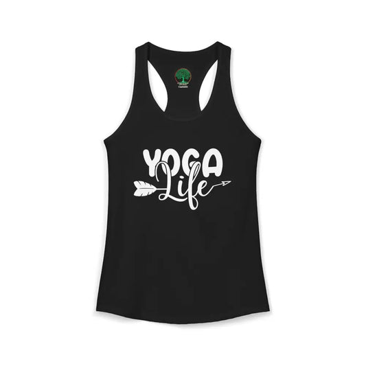Yoga Life Women’s Racerback Tank — Comfortable Yoga Tank Top - XS / Solid Black - Tank Top