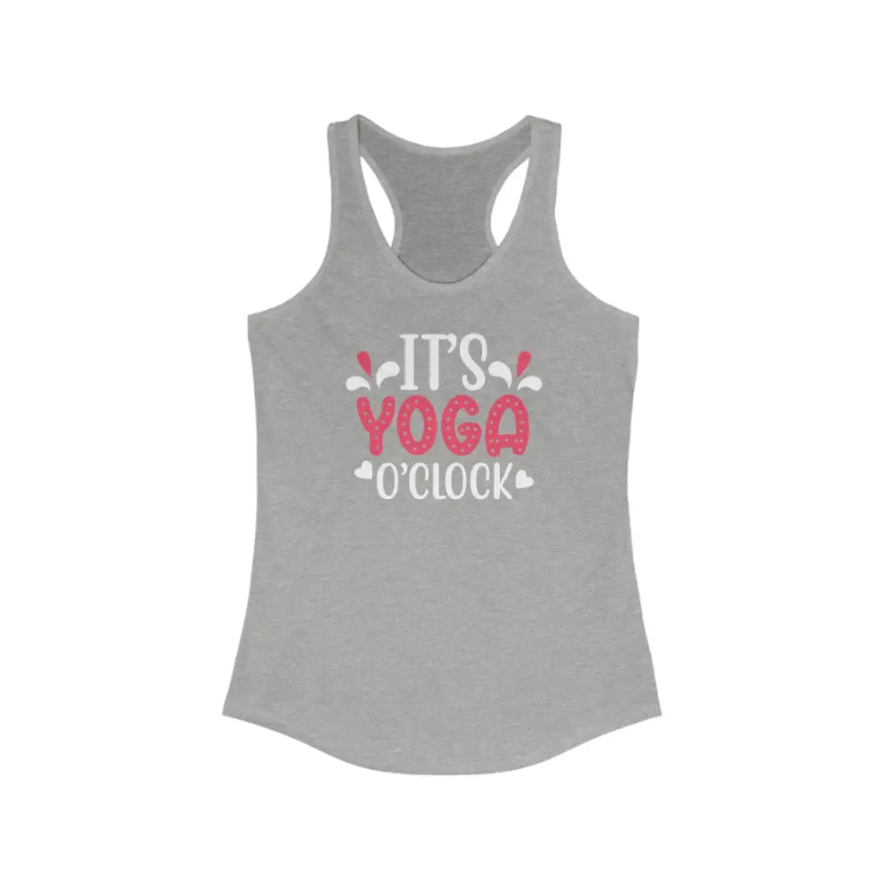 Yoga O’Clock Women’s Ideal Racerback Tank - Heather Grey / XS - Tank Top