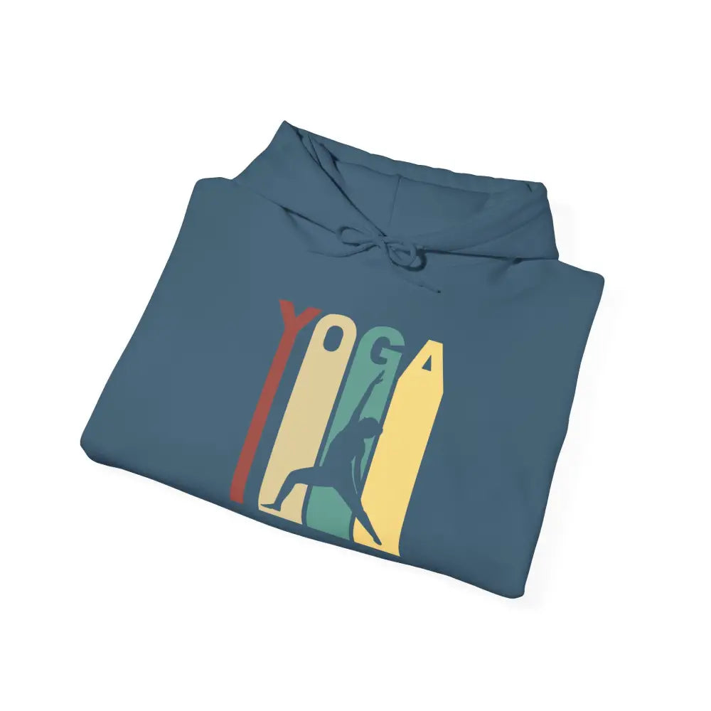 Yoga Retro Hoodie — Vintage Yoga Pose Sweatshirt - Hoodie
