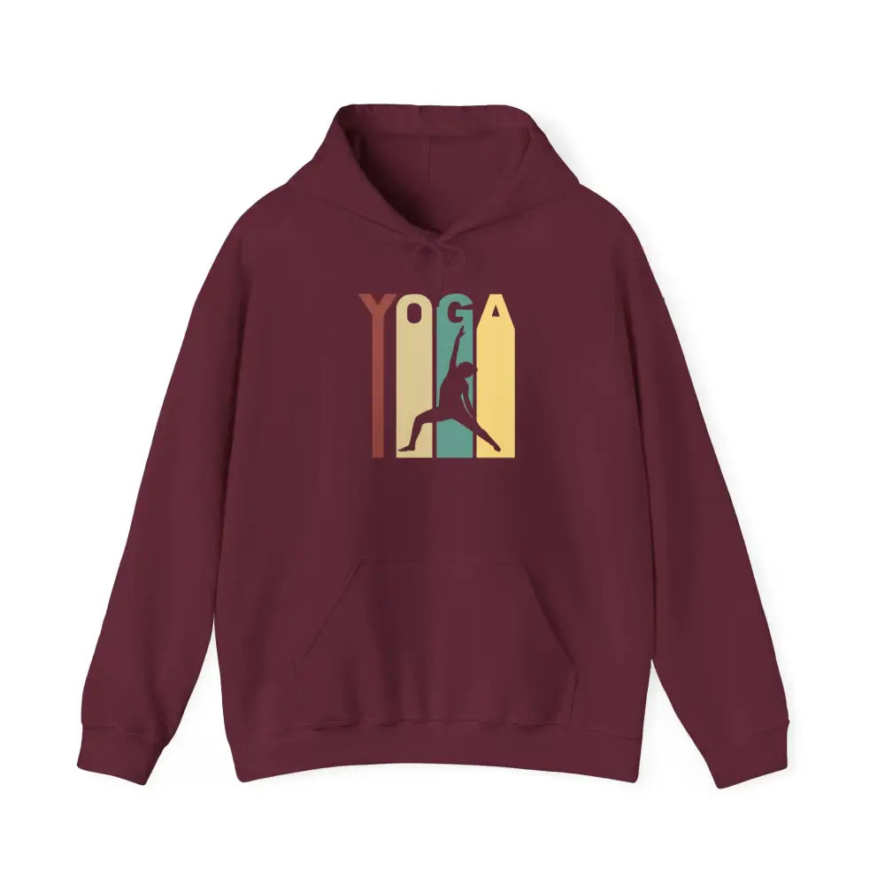 Yoga Retro Hoodie — Vintage Yoga Pose Sweatshirt - Hoodie