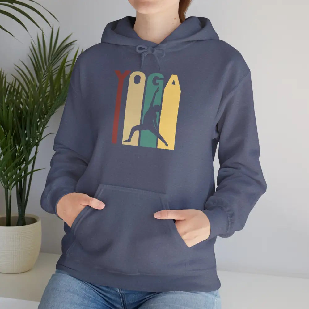 Yoga Retro Hoodie — Vintage Yoga Pose Sweatshirt - Hoodie