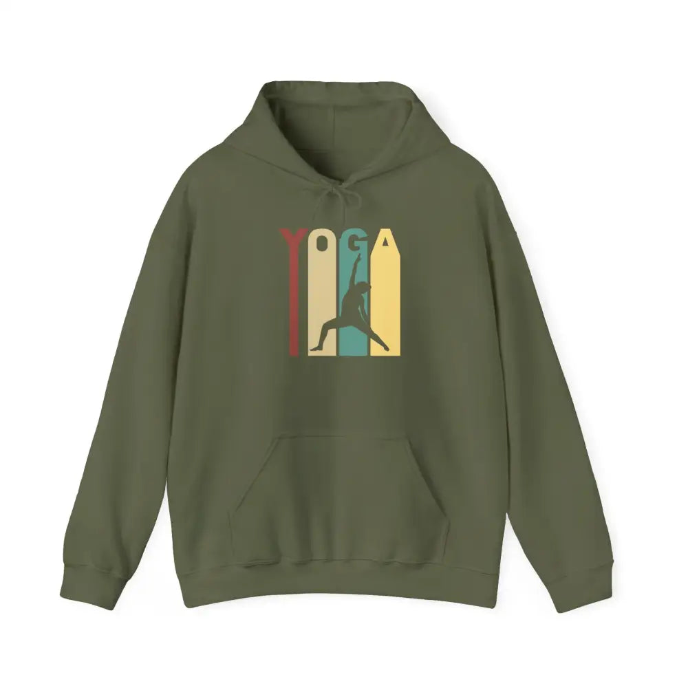 Yoga Retro Hoodie — Vintage Yoga Pose Sweatshirt - Hoodie