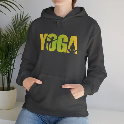 Yoga Silhouette Hoodie; Women’s Pilates & Meditation Sweatshirt - S / Dark Heather - Hoodie