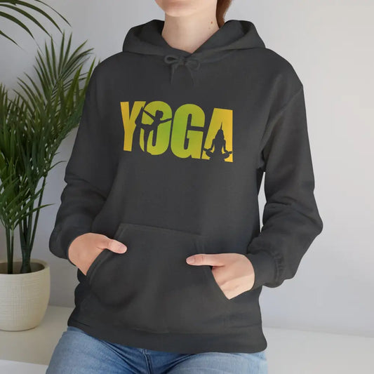 Yoga Silhouette Hoodie; Women’s Pilates & Meditation Sweatshirt - S / Dark Heather - Hoodie