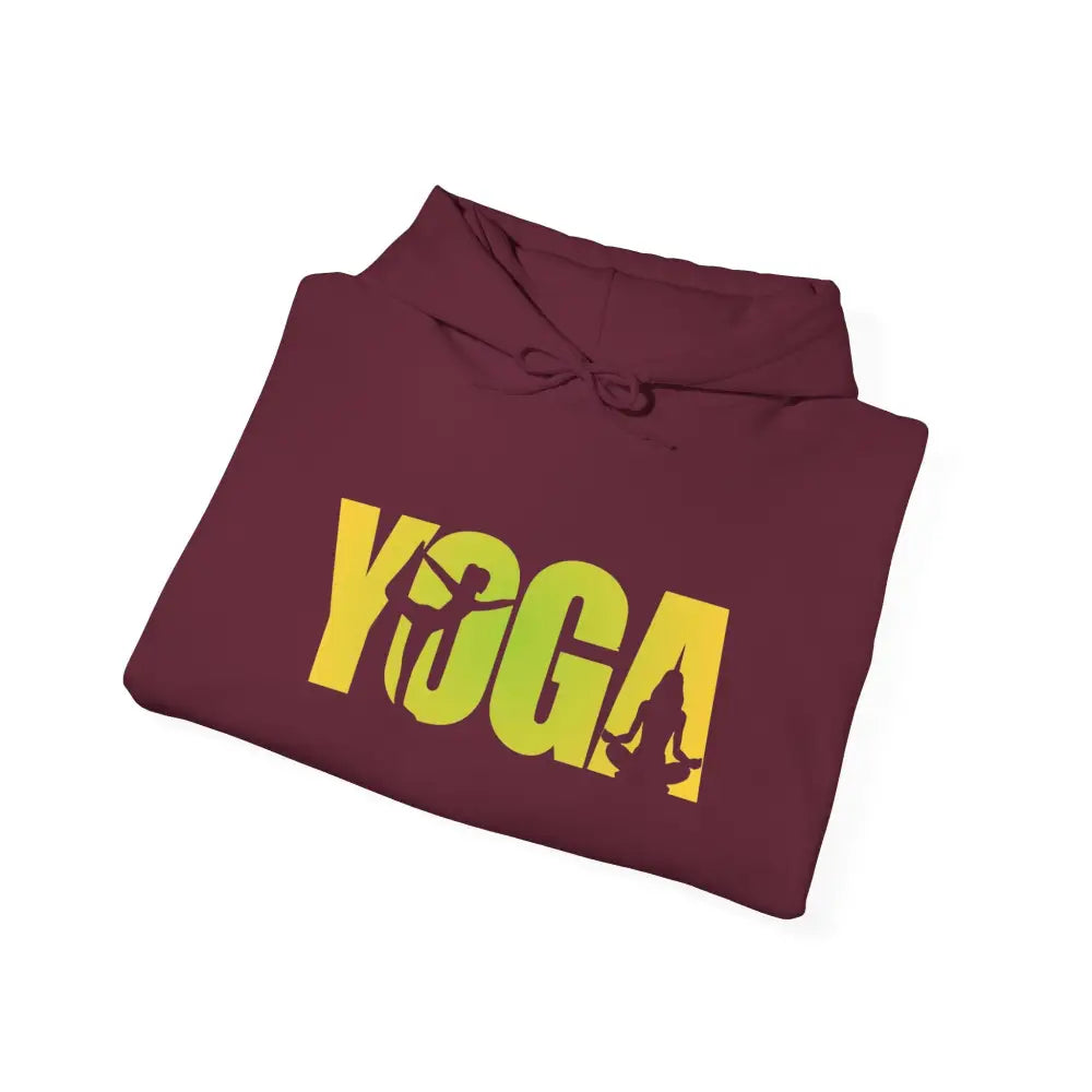 Yoga Silhouette Hoodie; Women’s Pilates & Meditation Sweatshirt - S / Maroon - Hoodie