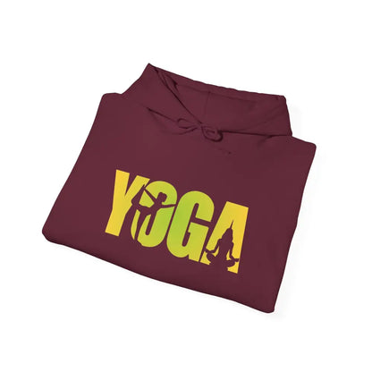 Yoga Silhouette Hoodie; Women’s Pilates & Meditation Sweatshirt - S / Maroon - Hoodie