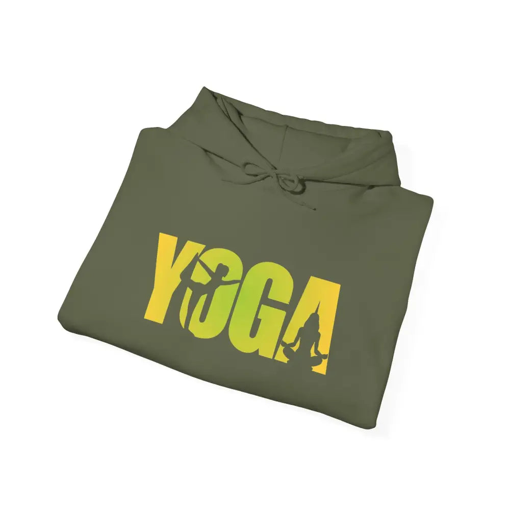 Yoga Silhouette Hoodie; Women’s Pilates & Meditation Sweatshirt - S / Military Green - Hoodie