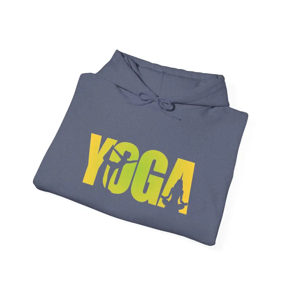 Yoga Silhouette Hoodie; Women’s Pilates & Meditation Sweatshirt - S / Heather Navy - Hoodie