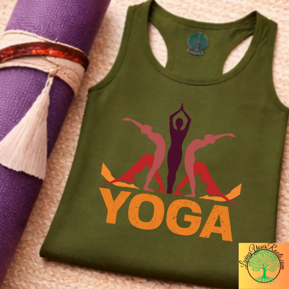 Yoga Silhouette Racerback Tank – Soft Breathable Activewear for Women - Tank Top