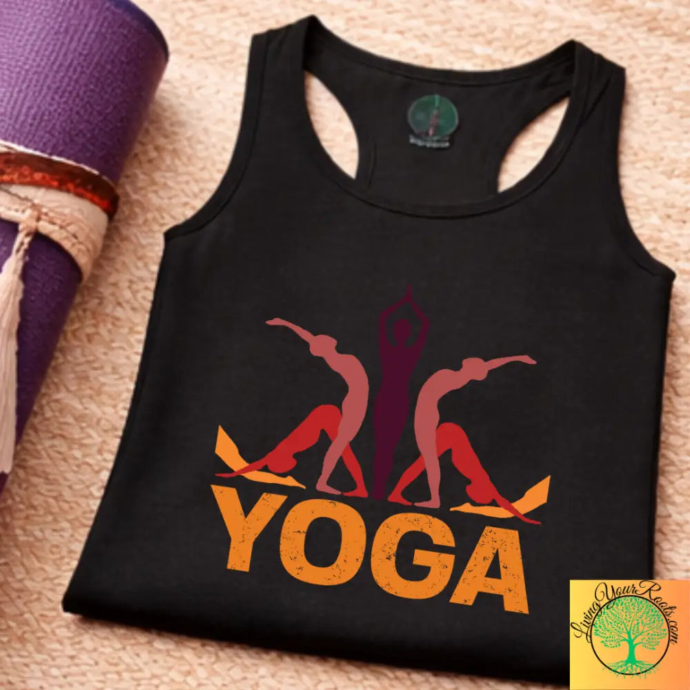 Yoga Silhouette Racerback Tank – Soft Breathable Activewear for Women - Tank Top
