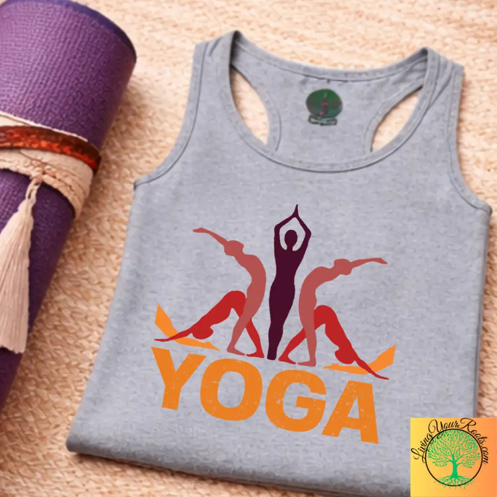 Yoga Silhouette Racerback Tank – Soft Breathable Activewear for Women - Tank Top