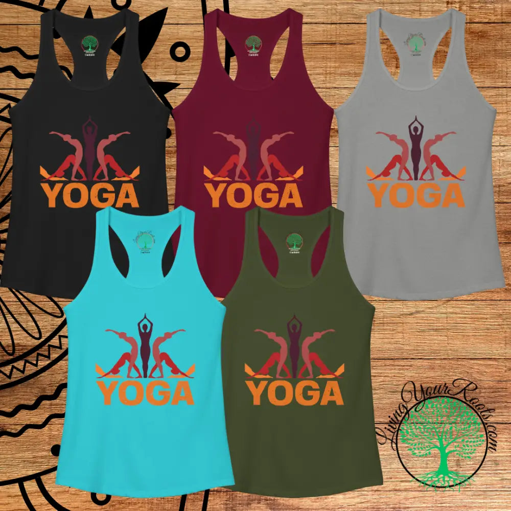 Yoga Silhouette Racerback Tank – Soft Breathable Activewear for Women - Tank Top