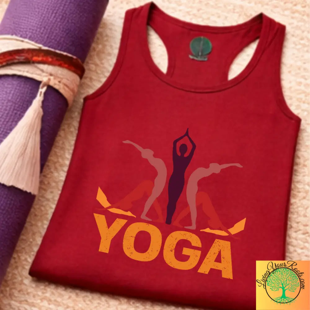 Yoga Silhouette Racerback Tank – Soft Breathable Activewear for Women - Tank Top