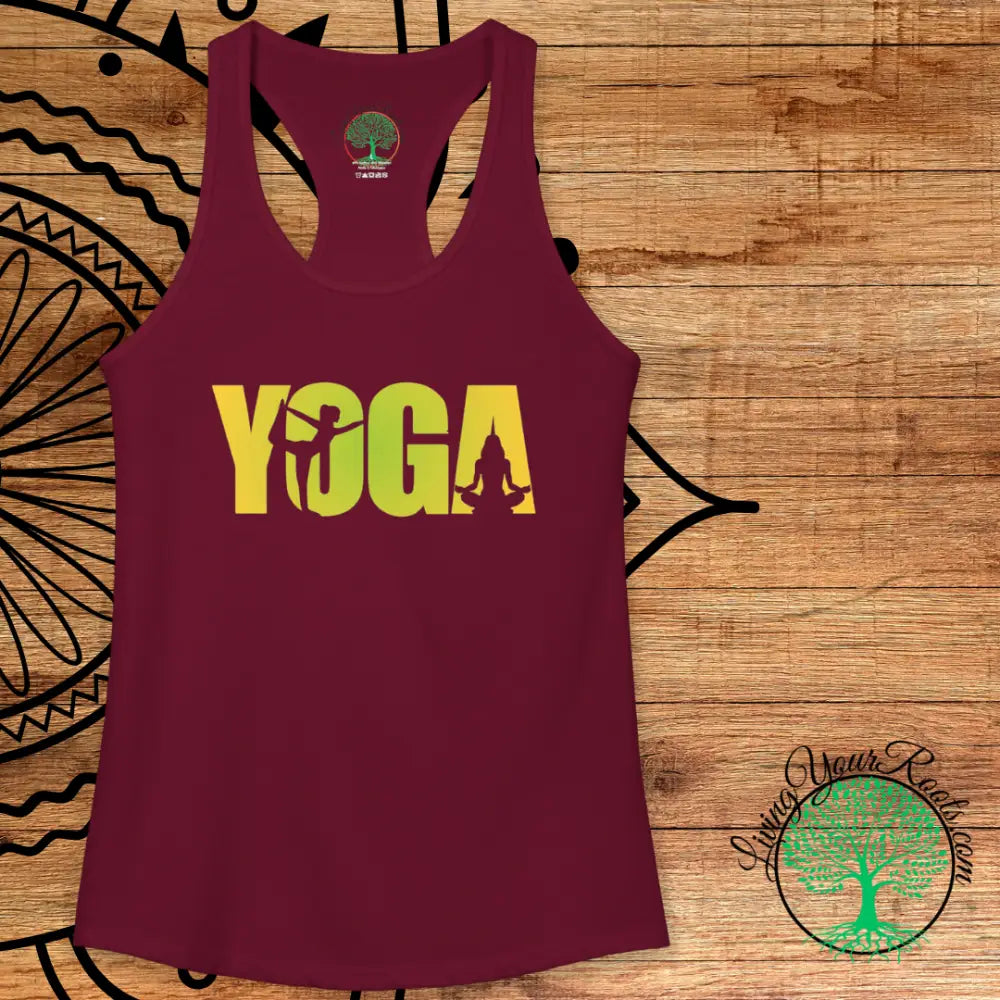 Yoga Silhouette Racerback Tank Top Women’s Yoga Tank - Tank Top