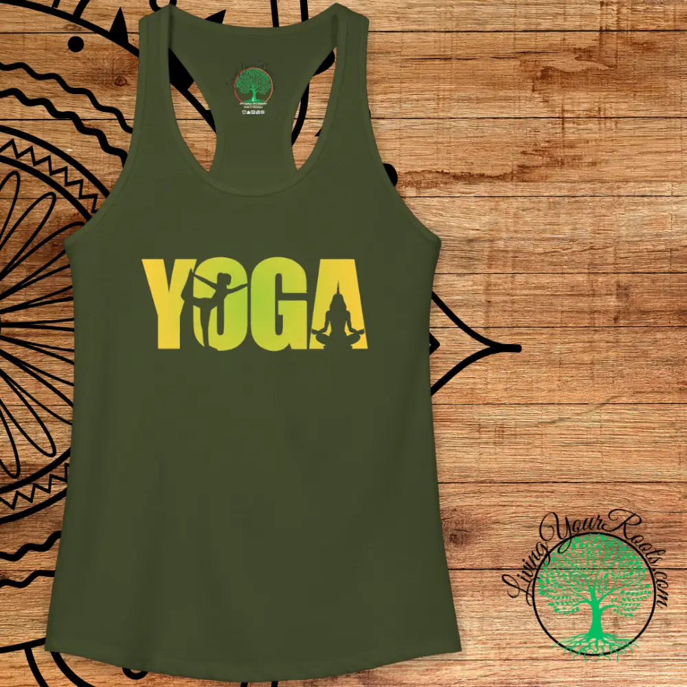 Yoga Silhouette Racerback Tank Top Women’s Yoga Tank - Tank Top