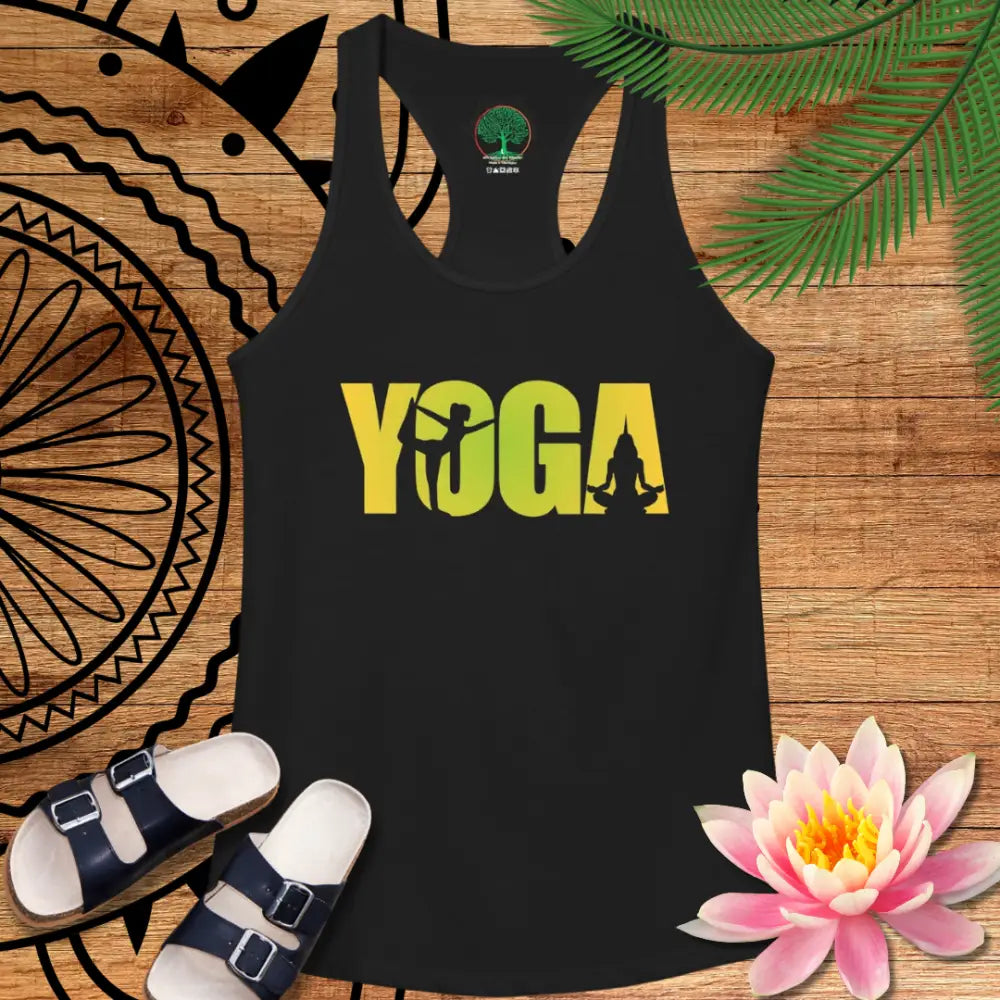 Yoga Silhouette Racerback Tank Top Women’s Yoga Tank - Tank Top