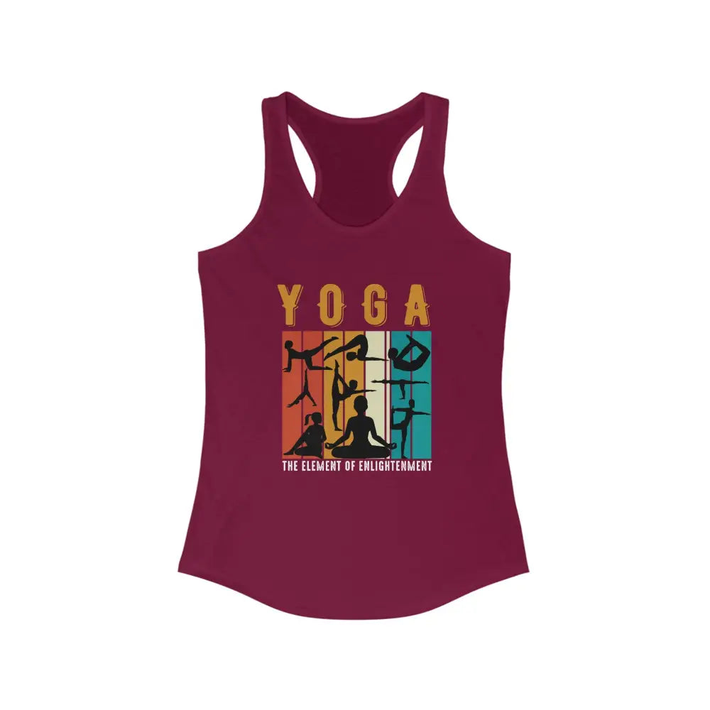 Yoga the Element of Enlightenment Women’s Ideal Racerback Tank - Solid Cardinal Red / XS - Tank Top