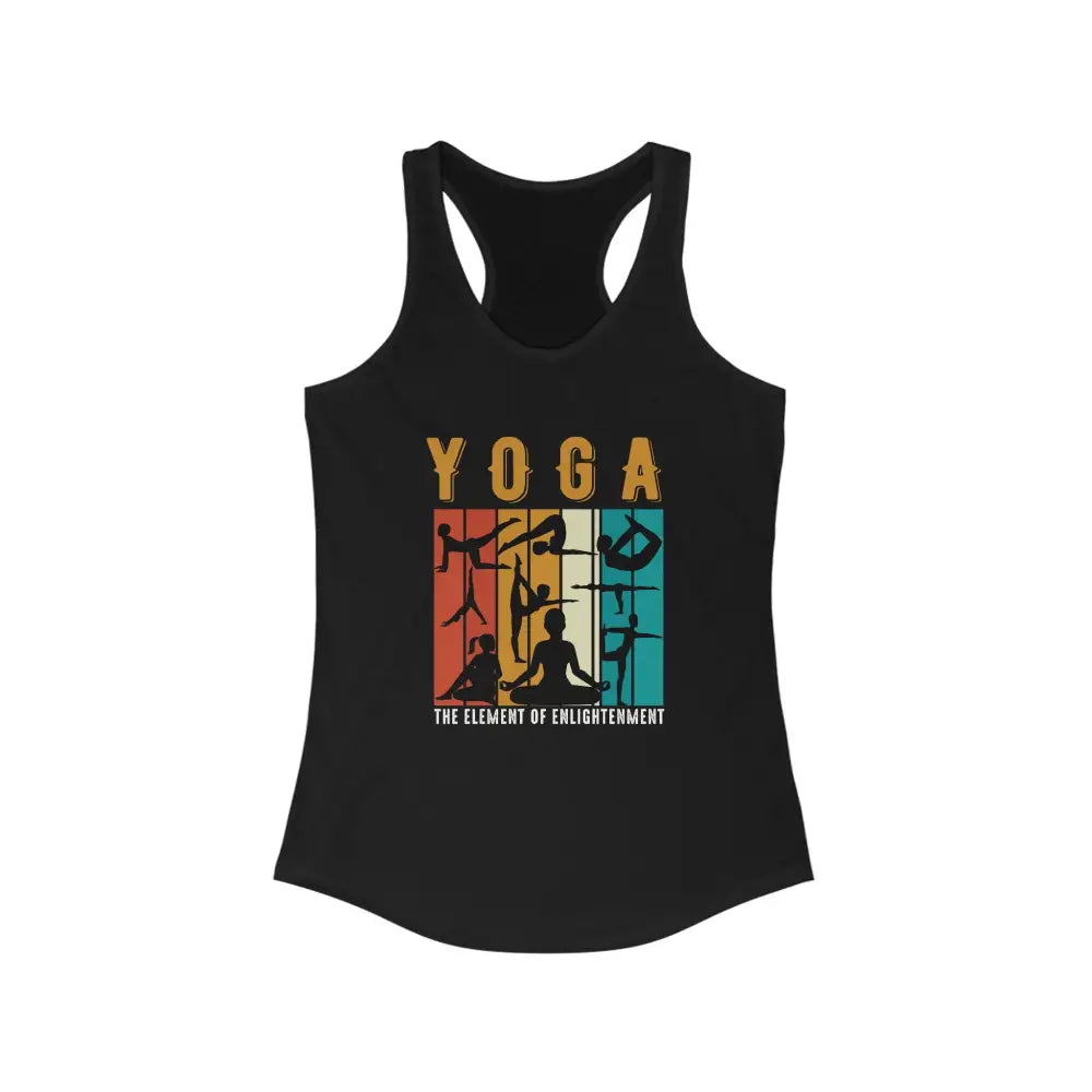 Yoga the Element of Enlightenment Women’s Ideal Racerback Tank - Solid Black / XS - Tank Top