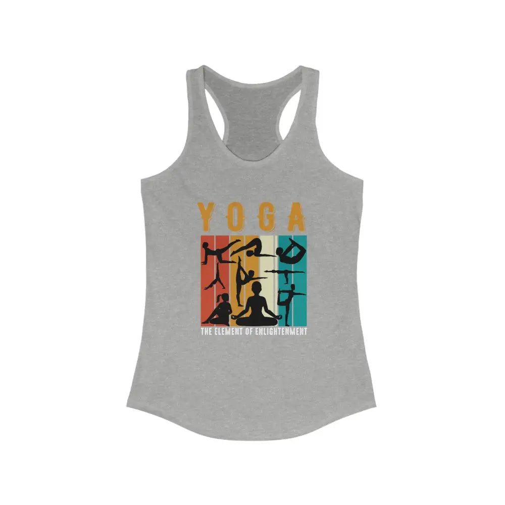 Yoga the Element of Enlightenment Women’s Ideal Racerback Tank - Heather Grey / XS - Tank Top