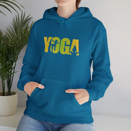 Yoga Unisex Heavy Blend™ Hooded Sweatshirt - Antique Sapphire / S - Hoodie