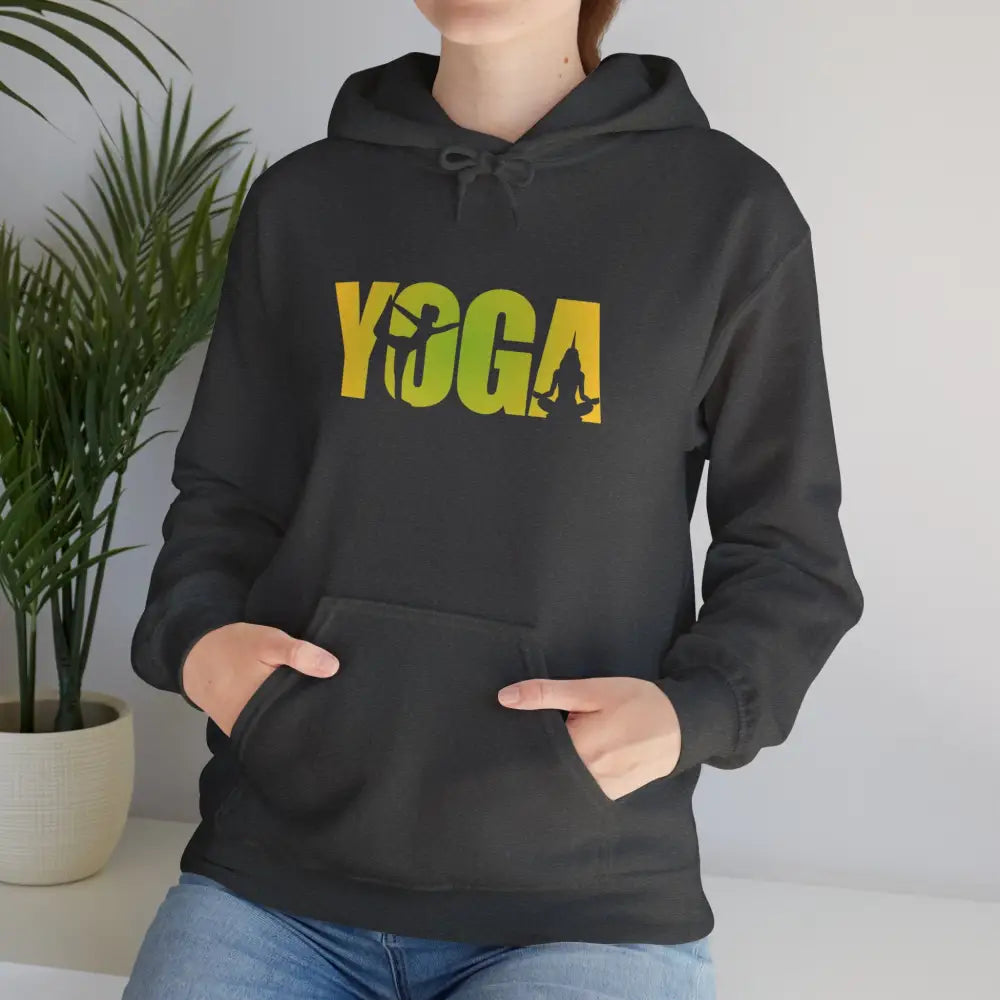 Yoga Unisex Heavy Blend™ Hooded Sweatshirt - Dark Heather / S - Hoodie