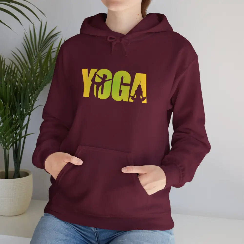 Yoga Unisex Heavy Blend™ Hooded Sweatshirt - Maroon / S - Hoodie