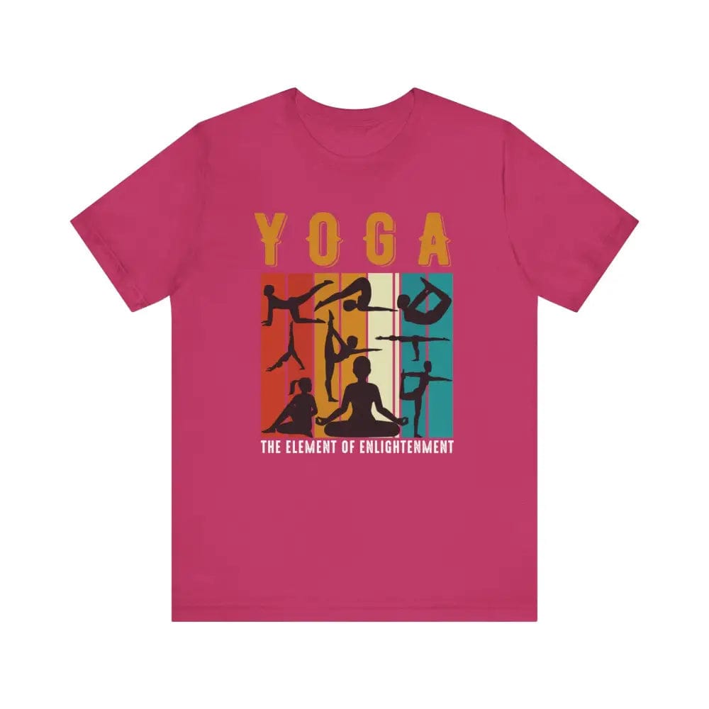 Yoga Unisex Jersey Short Sleeve Yoga Tee - Berry / S - T-Shirt