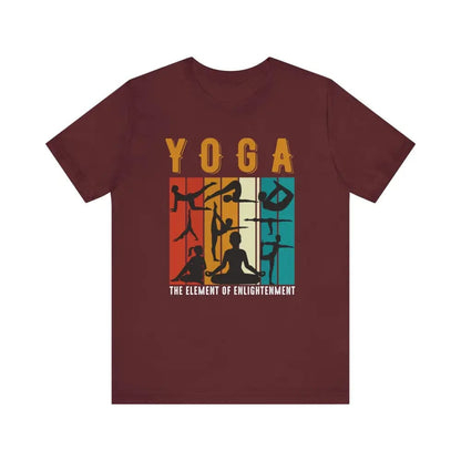 Yoga Unisex Jersey Short Sleeve Yoga Tee - Maroon / S - T-Shirt