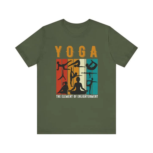 Yoga Unisex Jersey Short Sleeve Yoga Tee - Military Green / S - T-Shirt