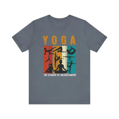 Yoga Unisex Jersey Short Sleeve Yoga Tee - Steel Blue / S - T-Shirt