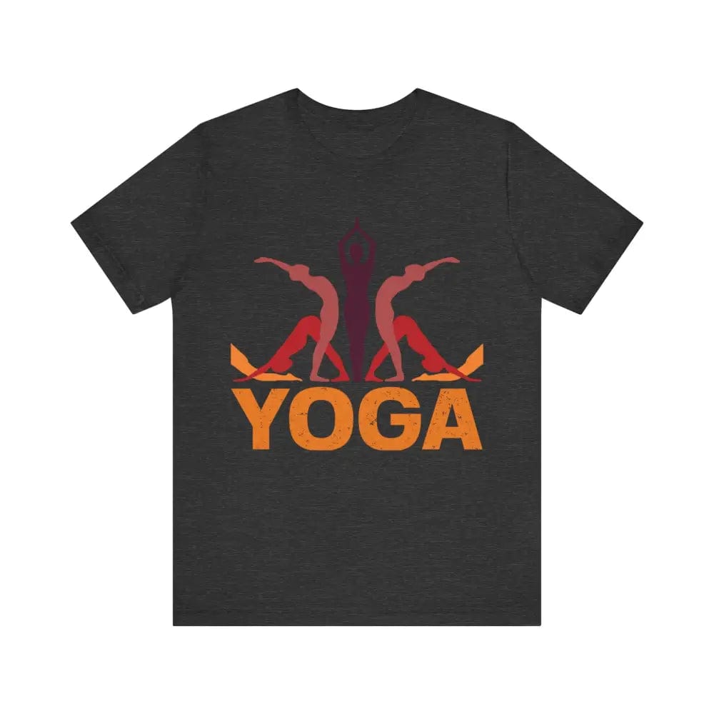 Yoga With Pose Unisex Jersey Short Sleeve Tee - Dark Grey Heather / S - T-Shirt