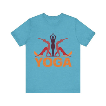 Yoga With Pose Unisex Jersey Short Sleeve Tee - Heather Aqua / S - T-Shirt