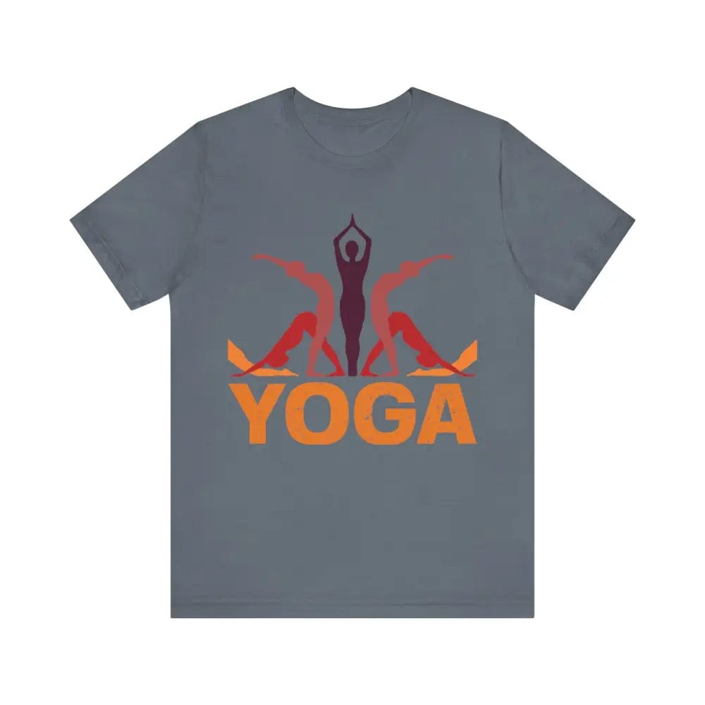 Yoga With Pose Unisex Jersey Short Sleeve Tee - Steel Blue / S - T-Shirt