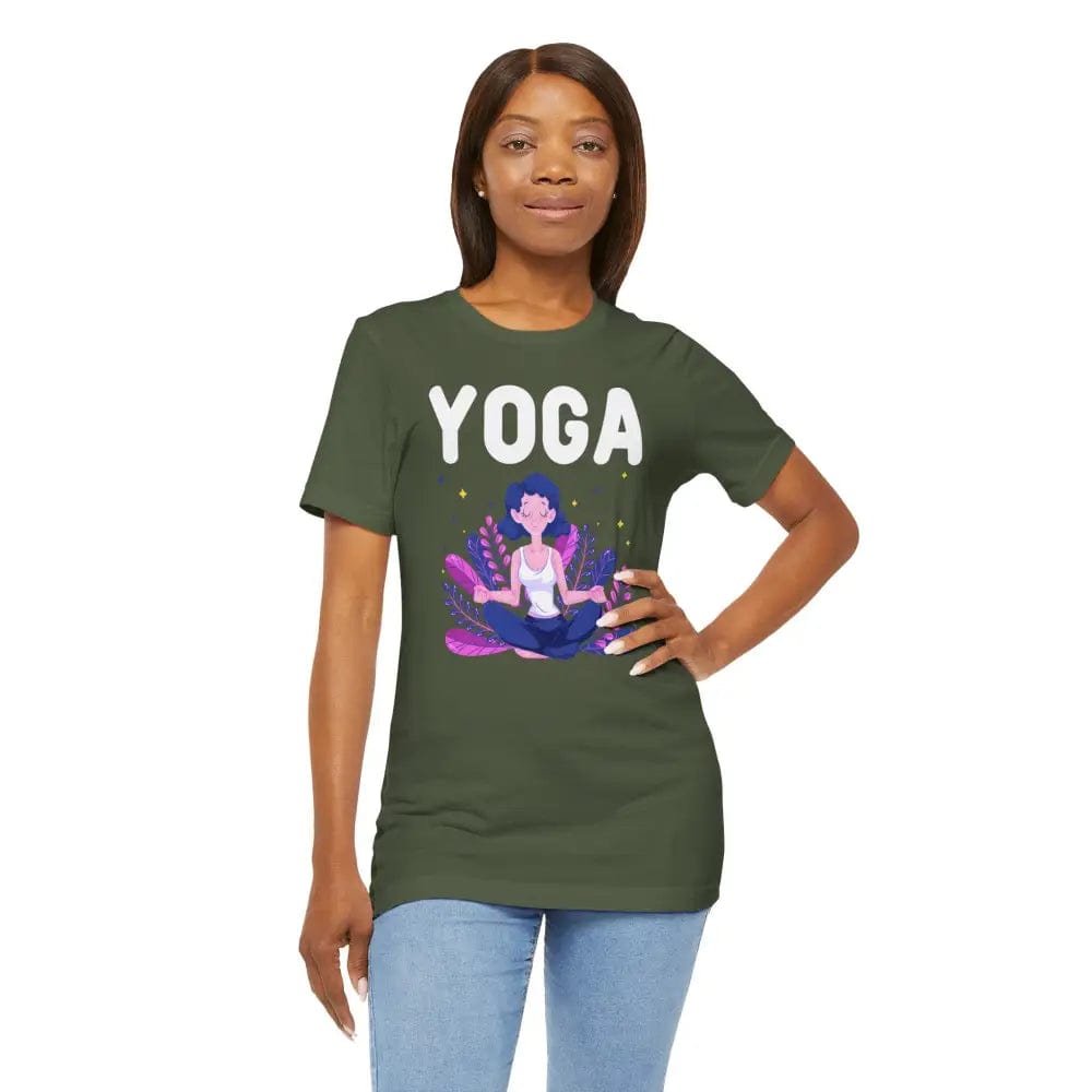 Yoga with zen lady unisex jersey short sleeve tee - T-Shirt