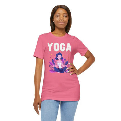 Yoga with zen lady unisex jersey short sleeve tee - T-Shirt