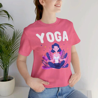 Yoga with zen lady unisex jersey short sleeve tee - T-Shirt