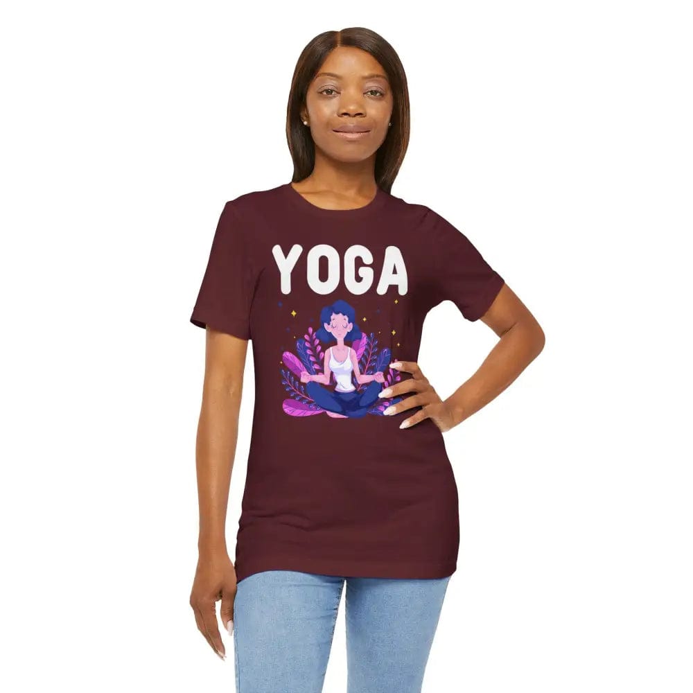 Yoga with zen lady unisex jersey short sleeve tee - T-Shirt