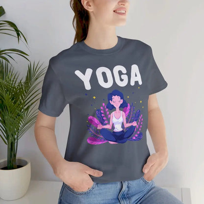 Yoga with zen lady unisex jersey short sleeve tee - T-Shirt