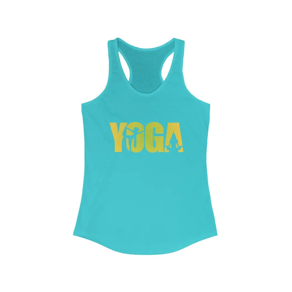 Yoga Women’s Ideal Racerback Tank - Solid Tahiti Blue / XS - Tank Top