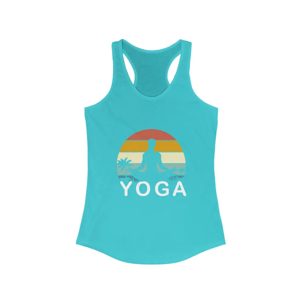 Yoga Women’s Ideal Racerback Tank - Solid Tahiti Blue / XS - Tank Top